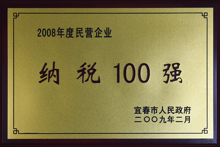 2008年度民(mín)营企业纳税100强